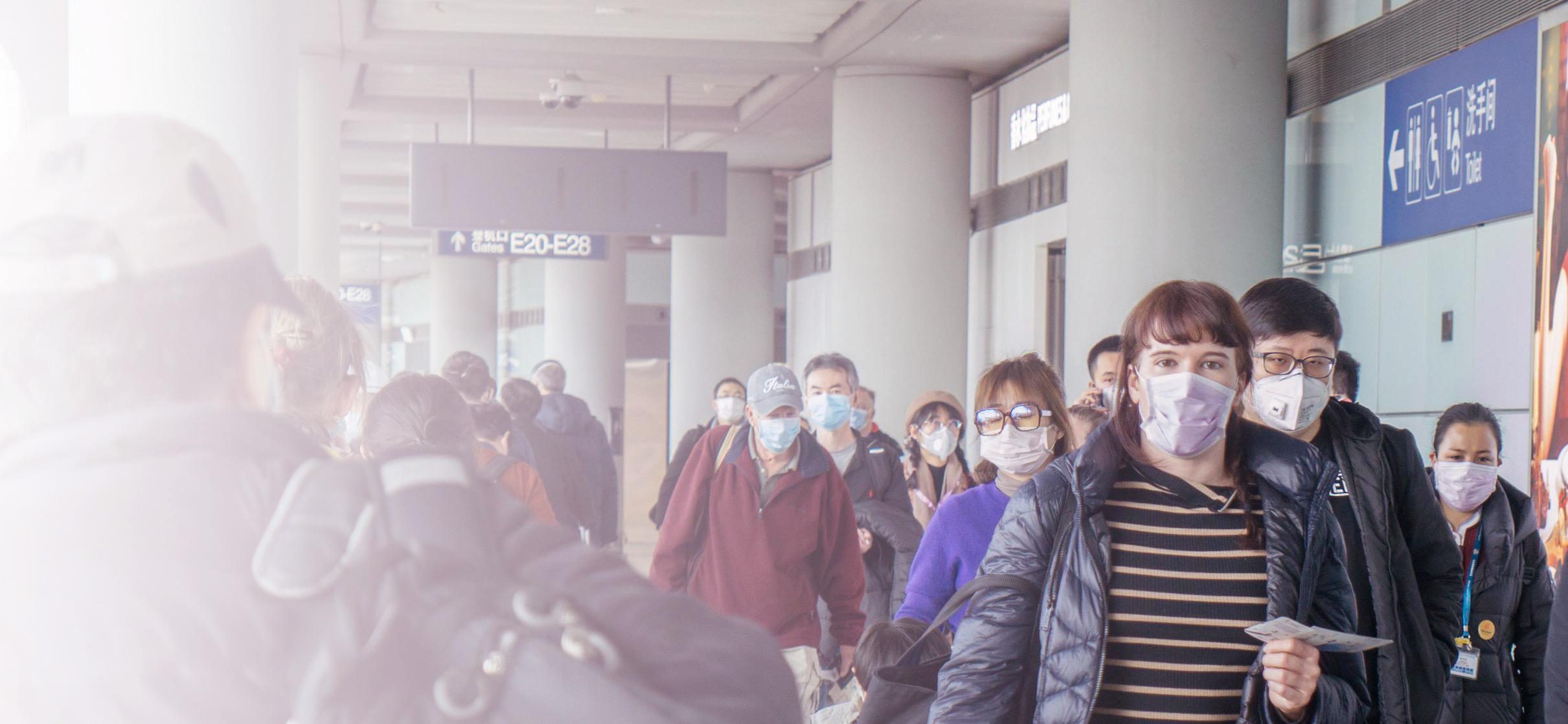 People in surgical masks