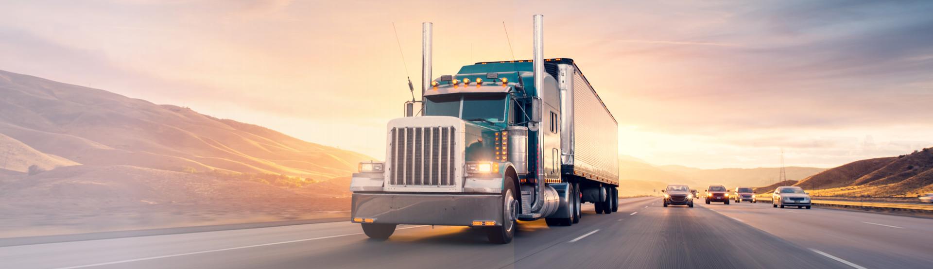 truck on a highway